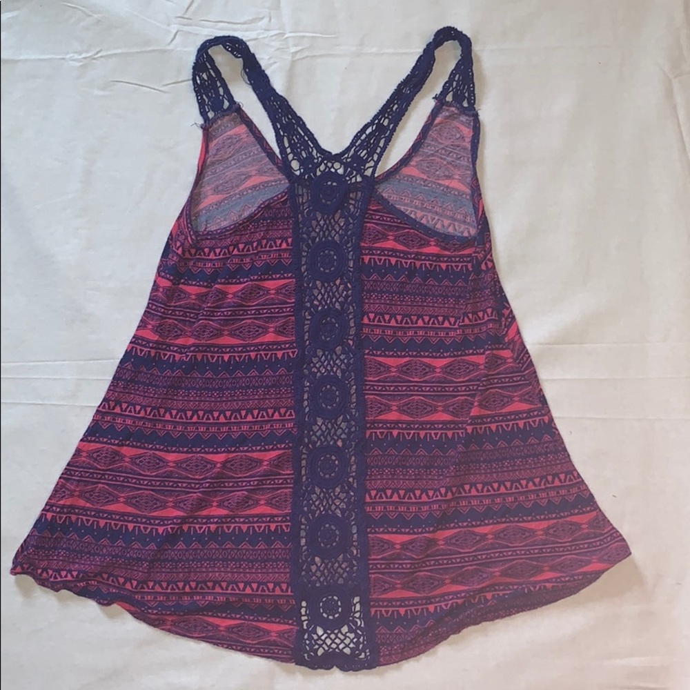🎆 Pink & Blue Aztec Tank - Picture 5 of 5
